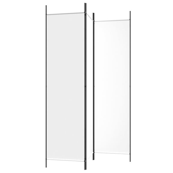 vidaXL 3-Panel Room Divider White 150x200 cm Fabric