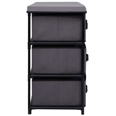 vidaXL Storage Cabinet with 6 Drawers 55x29x55 cm Grey Steel