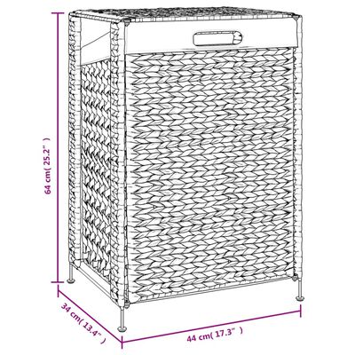 vidaXL Laundry Basket 44x34x64 cm Water Hyacinth,  vidaXL Laundry Basket 44x34x64 cm Water Hyacinth