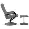 vidaXL Recliner Chair with Footrest Light Grey Fabric