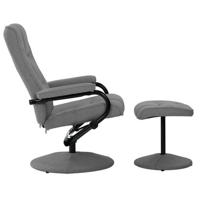 vidaXL Recliner Chair with Footrest Light Grey Fabric, light grey vidaXL Recliner Chair with Footrest Light Grey Fabric
