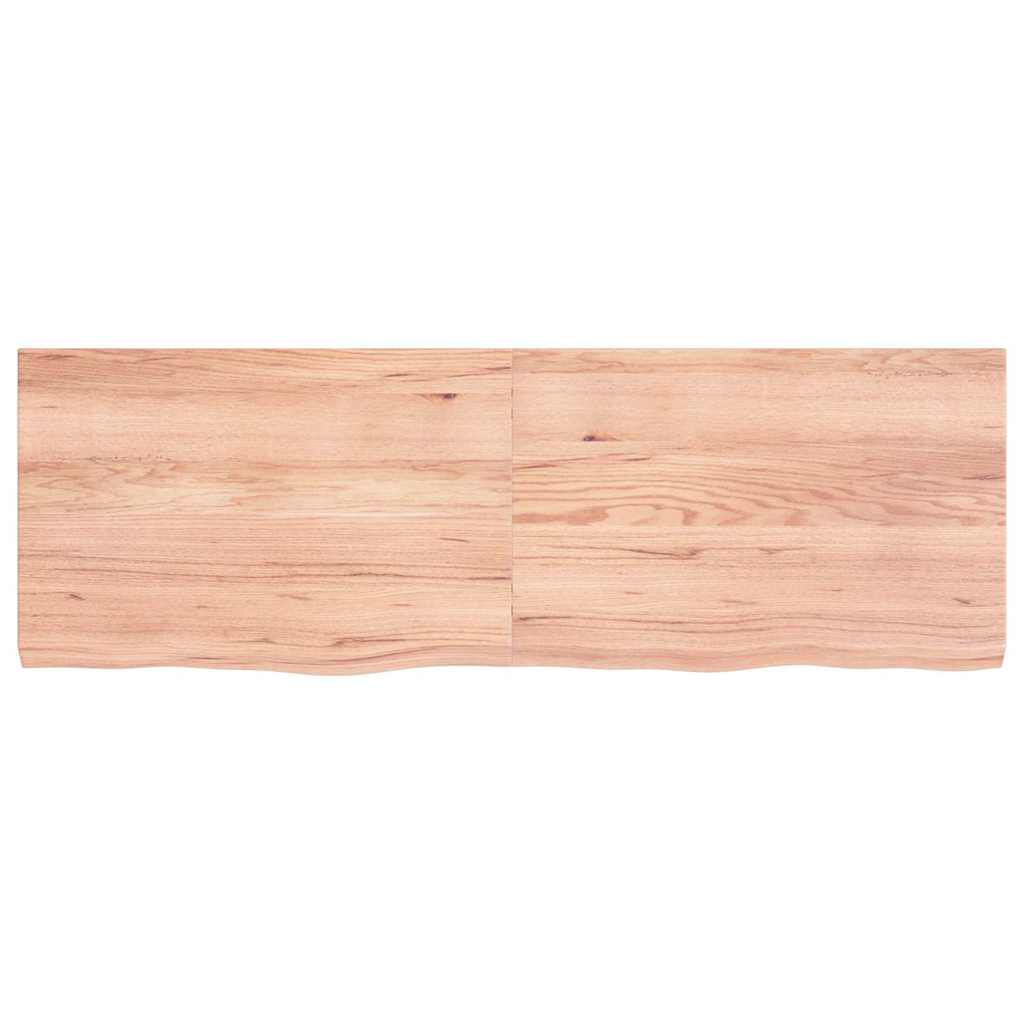 vidaXL Wall Shelf Light Brown 120x40x(2-4) cm Treated Solid Wood Oak, light brown vidaXL Wall Shelf Light Brown 120x40x(2-4) cm Treated Solid Wood Oak
