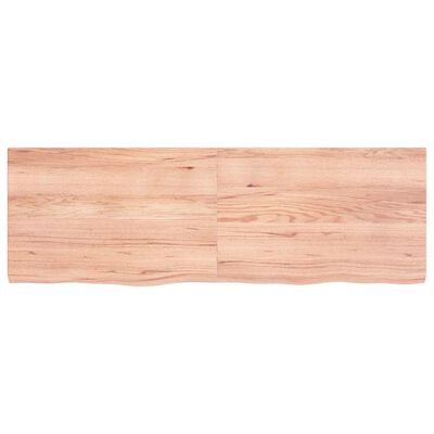 vidaXL Wall Shelf Light Brown 120x40x(2-4) cm Treated Solid Wood Oak, light brown vidaXL Wall Shelf Light Brown 120x40x(2-4) cm Treated Solid Wood Oak