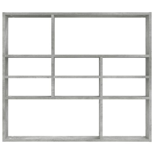 vidaXL Wall Shelf Concrete Grey 90x16x78 cm Engineered Wood