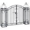 vidaXL Ornamental Garden Gate Wrought Iron 122x20.5x100 cm