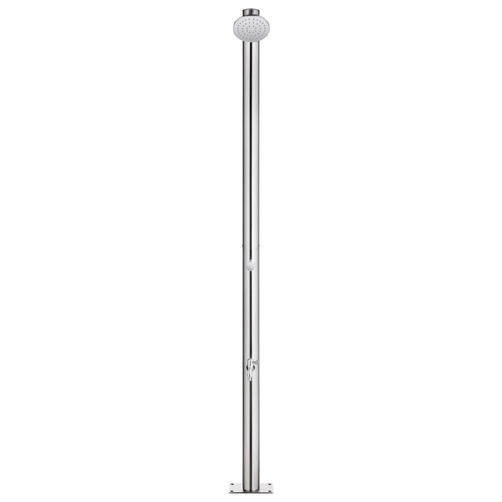 vidaXL Garden Shower 215 cm Stainless Steel