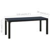 vidaXL Garden Bench 110 cm Steel and WPC Black