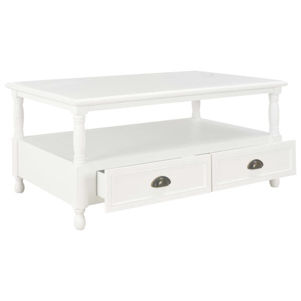 vidaXL Coffee Table White 100x55x45 cm Wood