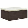 vidaXL 5 Piece Garden Lounge Set with Cushions Poly Rattan Brown
