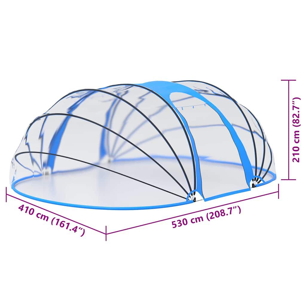 vidaXL Pool Dome Oval 530x410x210 cm