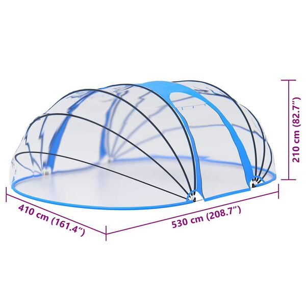 vidaXL Pool Dome Oval 530x410x210 cm