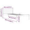 vidaXL Bed Frame without Mattress Solid Wood Pine 90x200cm Black