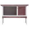 vidaXL Outdoor Rabbit Hutch 1 Layer Brown Wood