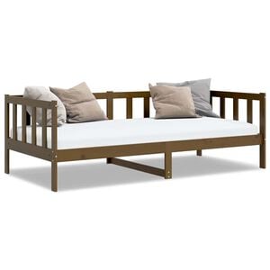 vidaXL Day Bed without Mattress Honey Brown Solid Wood Pine 90x200cm