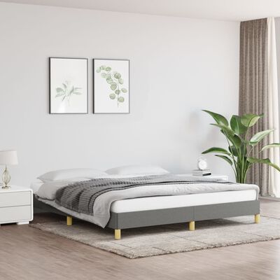 vidaXL Bed Frame without Mattress Dark Grey 180x200 cm Super King Fabric, dark grey vidaXL Bed Frame without Mattress Dark Grey 180x200 cm Super King Fabric