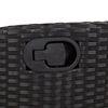 vidaXL Reclining Garden Chairs 2 pcs with Footrest Black Poly Rattan