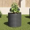 vidaXL Garden Raised Bed 80x80x81 cm Galvanised Steel Grey