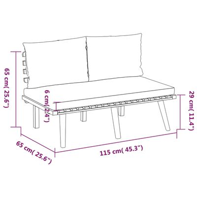 vidaXL 5 Piece Garden Lounge Set with Cushions Solid Wood Acacia,  vidaXL 5 Piece Garden Lounge Set with Cushions Solid Wood Acacia