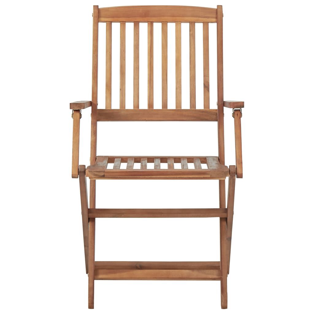 vidaXL Folding Outdoor Chairs 8 pcs Solid Acacia Wood