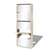 vidaXL Shoe Cabinet 5-Layer Mirror Oak 63x17x169.5 cm