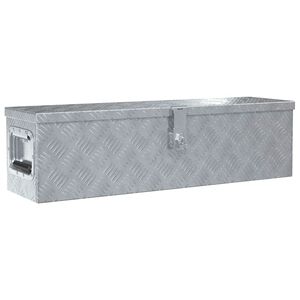 vidaXL Aluminium Box 80.5x22x22 cm Silver