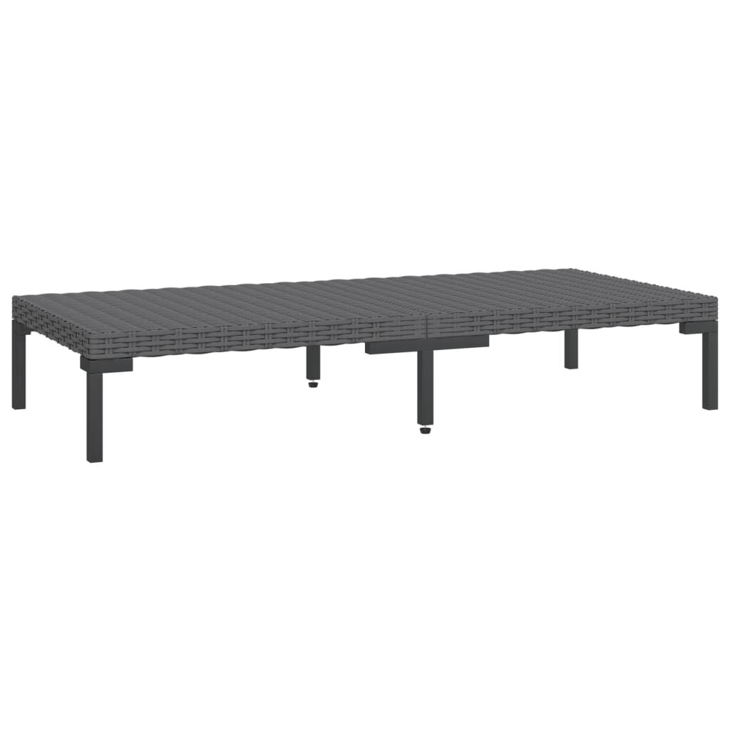 vidaXL 6 Piece Garden Lounge Set with Cushions Poly Rattan Dark Grey