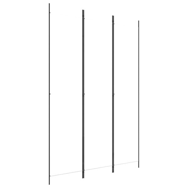 vidaXL 3-Panel Room Divider White 150x220 cm Fabric