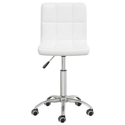 vidaXL Swivel Dining Chair White Faux Leather, white vidaXL Swivel Dining Chair White Faux Leather
