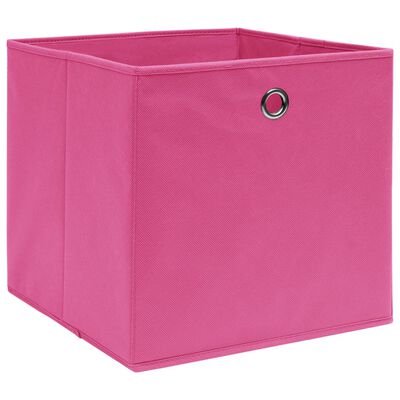 vidaXL Storage Boxes 4 pcs Non-woven Fabric 28x28x28 cm Pink