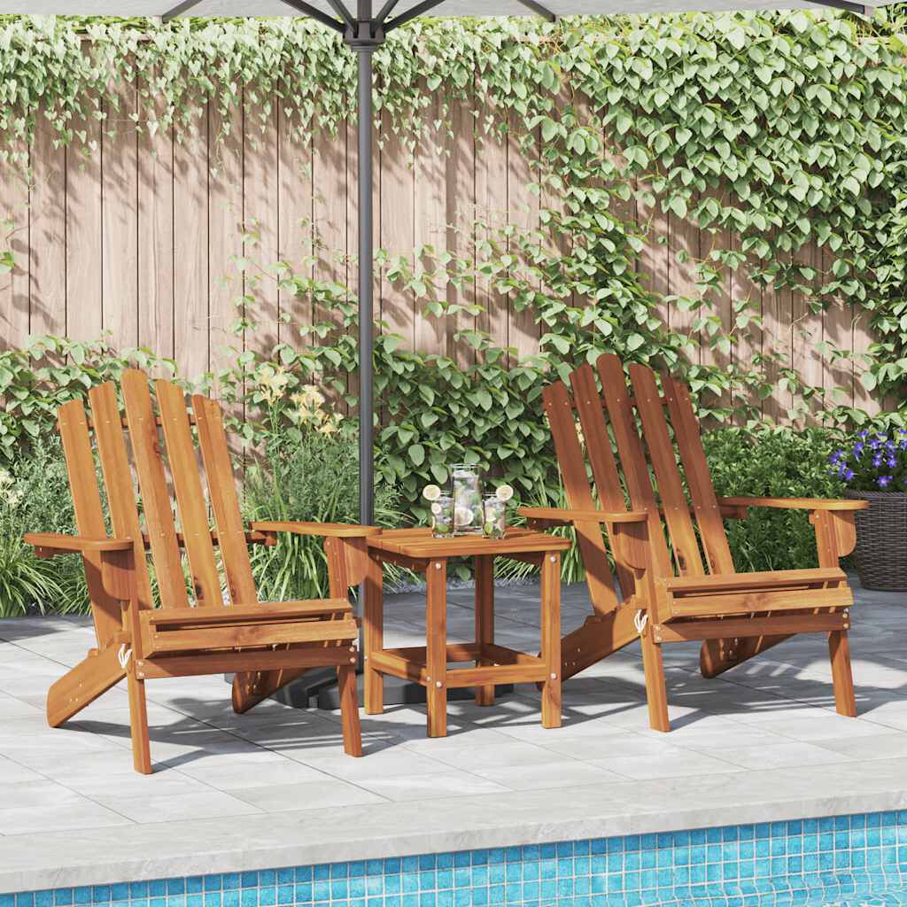 vidaXL Garden Adirondack Chairs 2 pcs Solid Wood Acacia