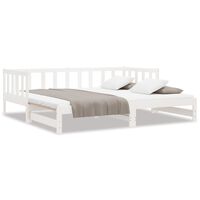 vidaXL Pull-out Day Bed without Mattress White 2x(90x200) cm, white vidaXL Pull-out Day Bed without Mattress White 2x(90x200) cm