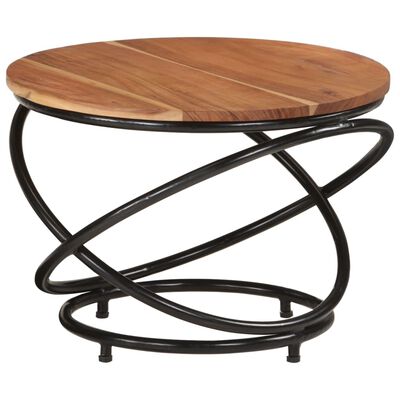 vidaXL Coffee Table Ø 55x40 cm Solid Wood Acacia,  vidaXL Coffee Table Ø 55x40 cm Solid Wood Acacia
