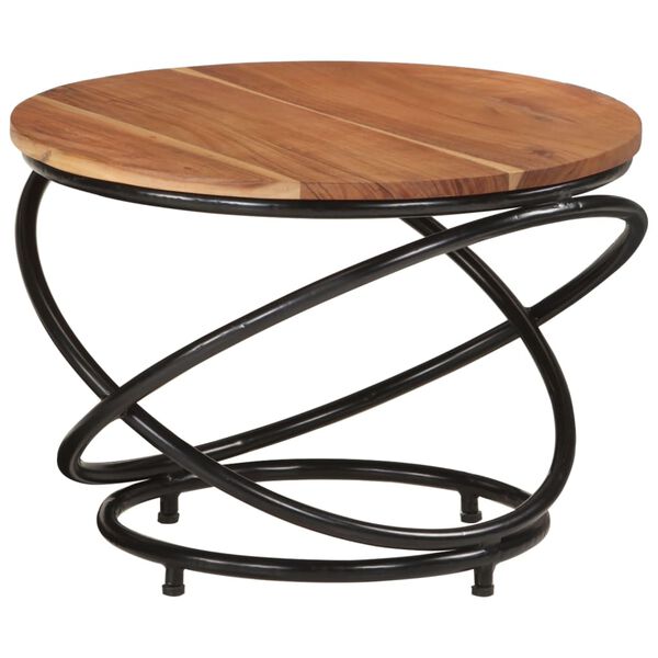 vidaXL Coffee Table Ø 55x40 cm Solid Wood Acacia