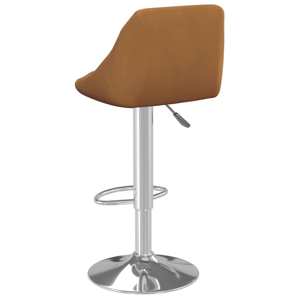 vidaXL Bar Stool Brown Velvet