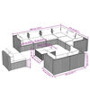 vidaXL 10 Piece Garden Lounge Set with Cushions Poly Rattan Grey