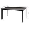 vidaXL 5 Piece Garden Dining Set with Cushions Poly Rattan Black