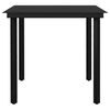 vidaXL 3 Piece Garden Dining Set Black