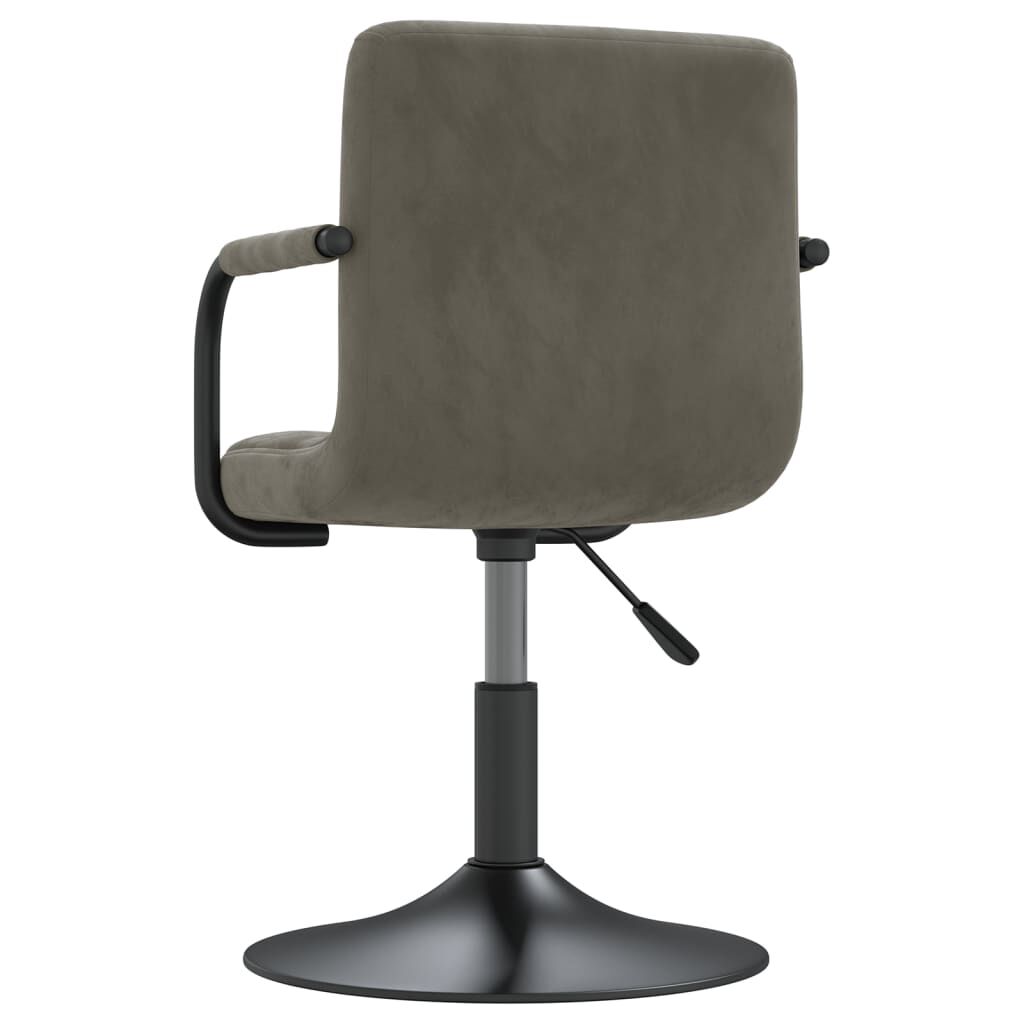 vidaXL Swivel Dining Chairs 4 pcs Light Grey Velvet