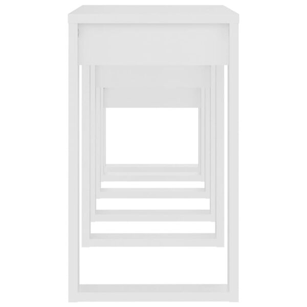 vidaXL Nesting Tables 3 pcs White Engineered Wood