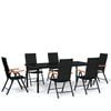 vidaXL 7 Piece Garden Dining Set Black
