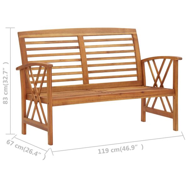vidaXL 5 Piece Garden Lounge Set Solid Acacia Wood