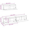 vidaXL TV Cabinets 3 pcs Solid Wood Pine