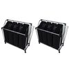 vidaXL Laundry Sorters with Bags 2 pcs Black and Grey