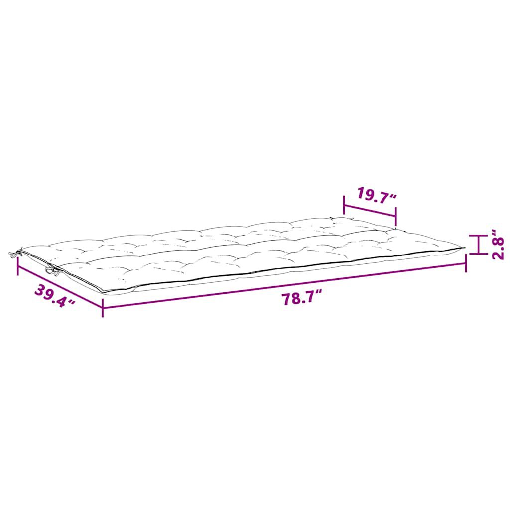 vidaXL Garden Bench Cushion Anthracite 200x(50+50)x7cm Oxford Fabric, anthracite vidaXL Garden Bench Cushion Anthracite 200x(50+50)x7cm Oxford Fabric