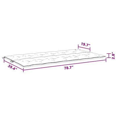 vidaXL Garden Bench Cushion Anthracite 200x(50+50)x7cm Oxford Fabric, anthracite vidaXL Garden Bench Cushion Anthracite 200x(50+50)x7cm Oxford Fabric