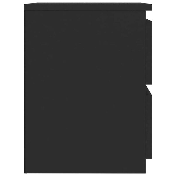 vidaXL Bedside Cabinets 2 pcs Black 30x30x40 cm Engineered Wood