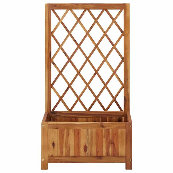 vidaXL Garden Raised Bed with Trellis Solid Acacia Wood