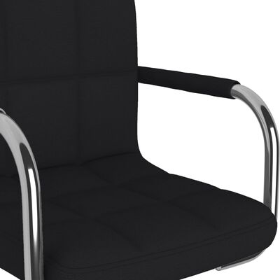 vidaXL Bar Stool Black Fabric, black vidaXL Bar Stool Black Fabric