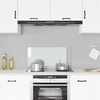vidaXL Kitchen Backsplash Transparent 80 x 40 cm Tempered Glass