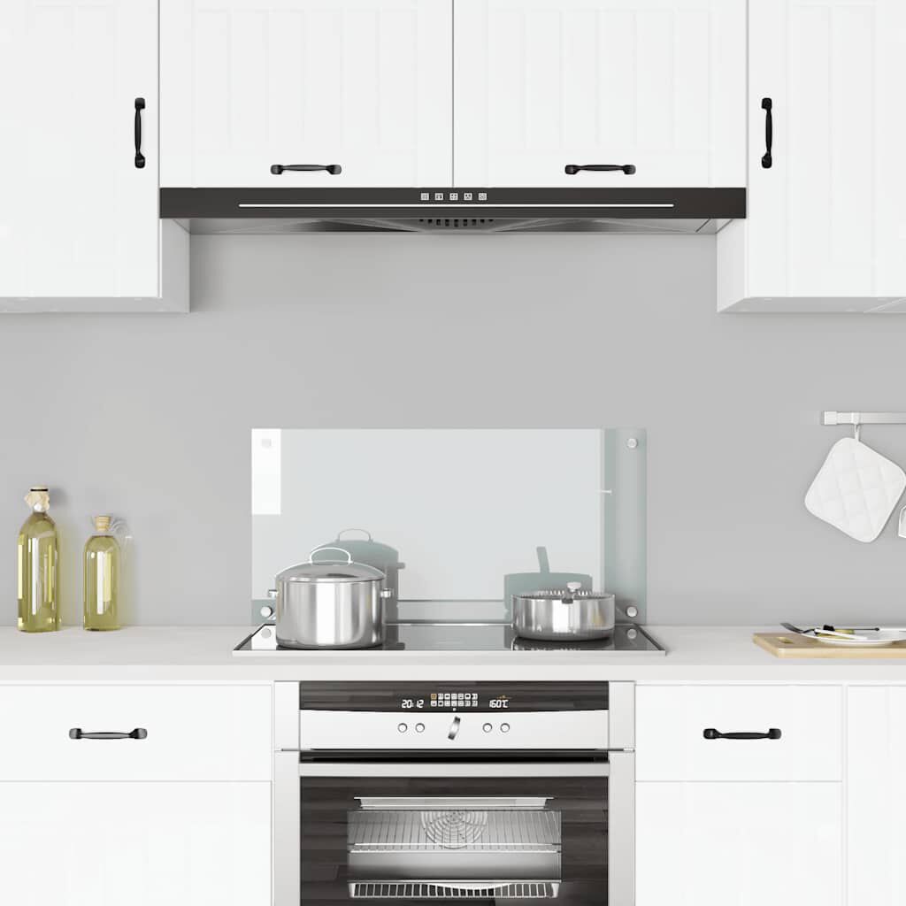 vidaXL Kitchen Backsplash Transparent 80 x 40 cm Tempered Glass